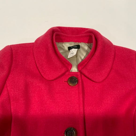 J Crew Sz 0 Wool Maggie Jacket Button Down Pink - Picture 4 of 7